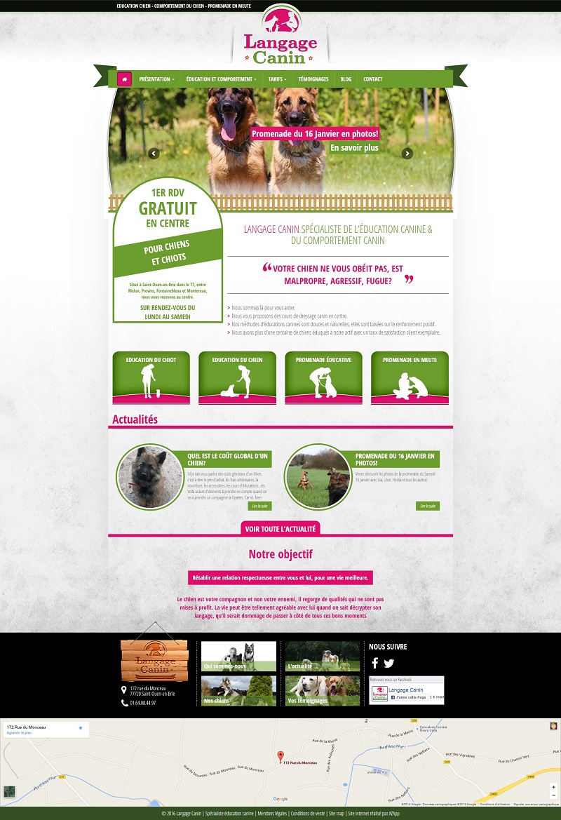 Site de Langage Canin